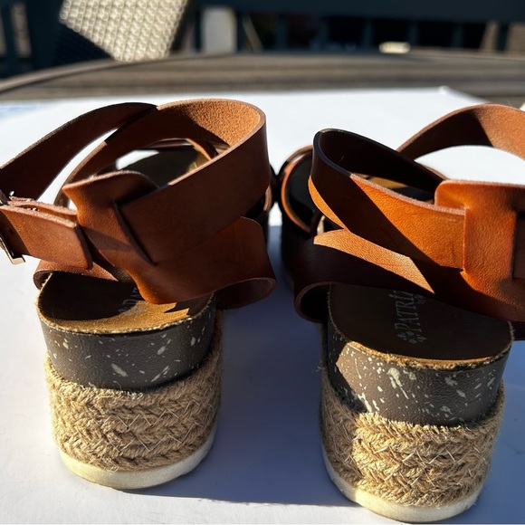 Patrizia by Spring Step Raenae Camel Women's Platform Ankle Strap Sandals Size 9 - Picture 10 of 11